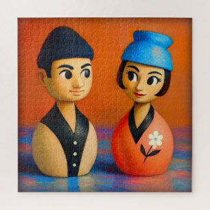 NIKO EN HANA PUZZEL. 20 X 20 INCH. LEGPUZZEL