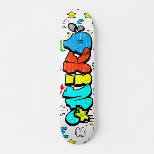 Niko Graffiti aangepast skateboard (Voorkant)