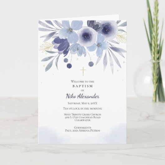 Niko Grieks-orthodox kerkdoopprogramma Programma (Voorkant)