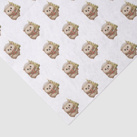 Niko Igel sanft beige weihnachtlich Tissuepapier (Detail)