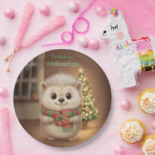 Niko mit grünem Weihnachtsgruß Papieren Bordje (Feest)