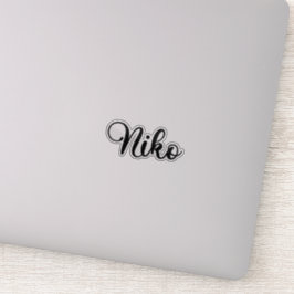 Niko Naam - Handgeschreven kalligrafie Sticker