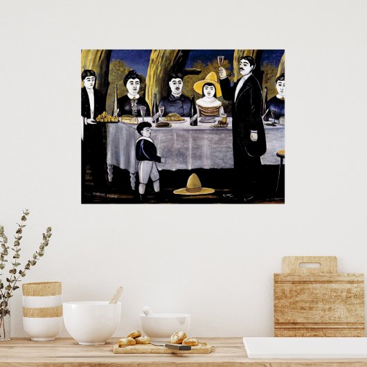 Niko Pirosmani - Familiefeest Poster (Keuken)