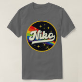 Niko regenboog in ruimte  stijl t-shirt (Design voorkant)