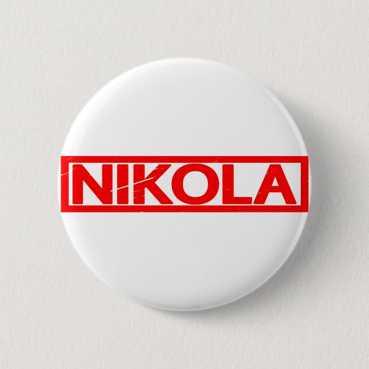 Nikola Stamp Ronde Button 5,7 Cm (Voorkant)