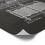 Nikola Tesla 1888 Patent Art - Chalkboard Poster (Hoek)