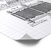 Nikola Tesla 1888 Patent Art - Lige Peper Poster (Hoek)