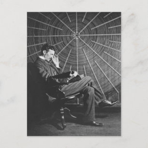 Nikola Tesla, 1896 Briefkaart