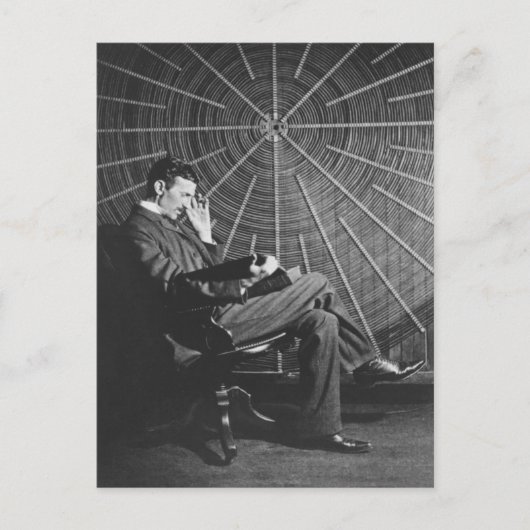Nikola Tesla, 1896 Briefkaart (Voorkant)