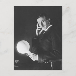 Nikola Tesla, 1898. Briefkaart