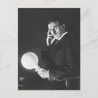 Nikola Tesla, 1898. Briefkaart