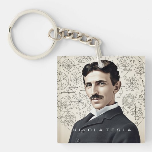 Nikola Tesla - 369 Sleutel voor het Universum Sleutelhanger (voorkant)