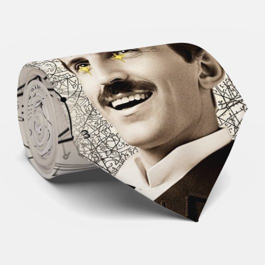 Nikola Tesla - 369 Sleutel voor het Universum Stropdas (Opgerold)