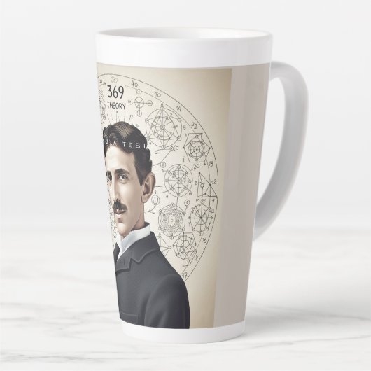 Nikola Tesla - 369 The key to the universe Latte Mok (Rechterhoek)