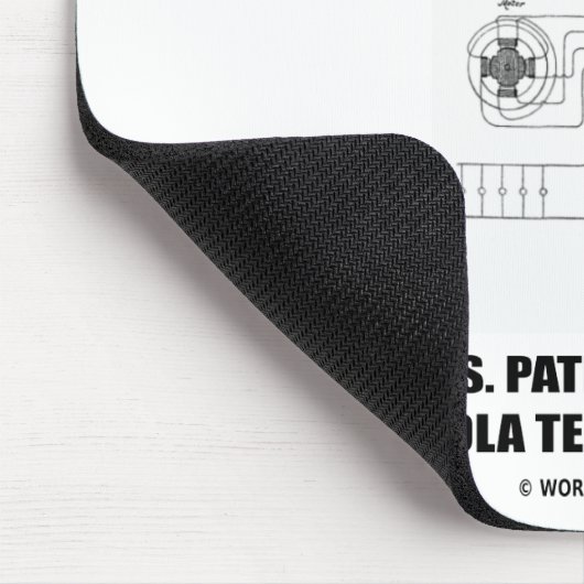 Nikola Tesla AC Dynamo Electrical System Patent Muismat (Hoek)