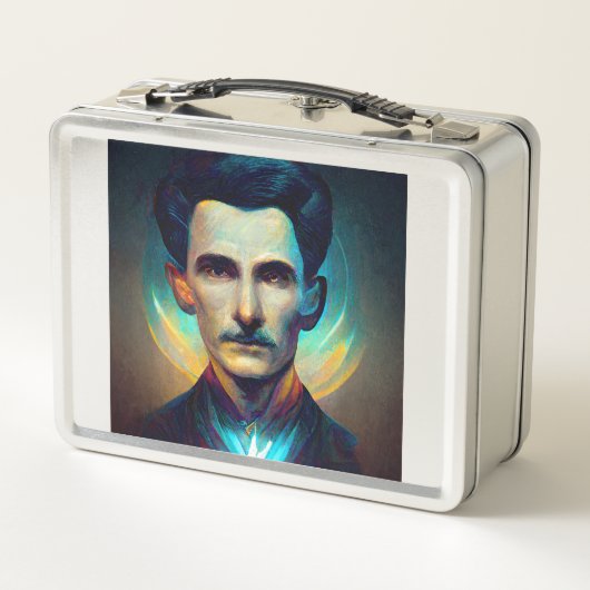 Nikola Tesla, Android Metal Lunch Box (Achterkant)