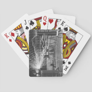 Nikola Tesla bij zijn Colorado Springs Lab, 1899 Speelkaarten