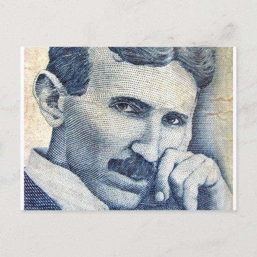 Nikola Tesla Briefkaart (Voorkant)