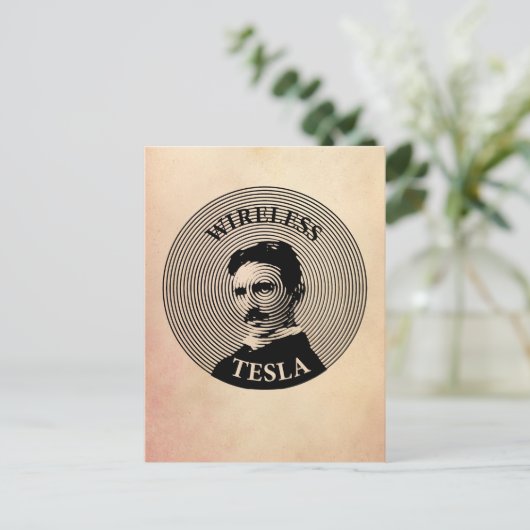Nikola Tesla Briefkaart (Staand voorkant)