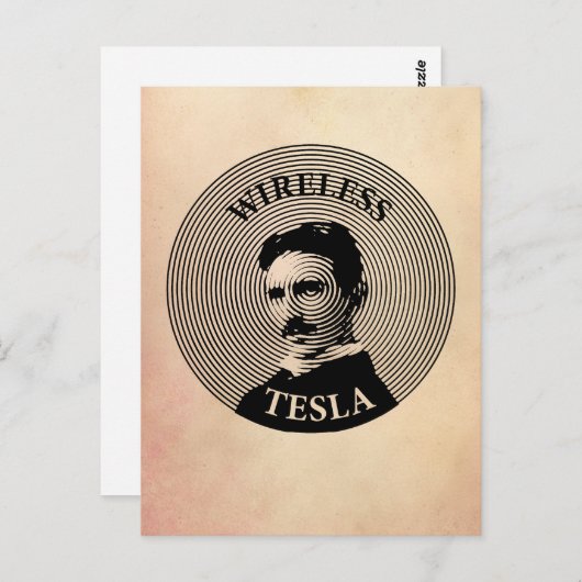 Nikola Tesla Briefkaart (Voorkant / Achterkant)