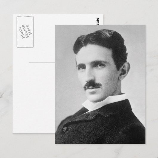 Nikola Tesla Briefkaart (Voorkant / Achterkant)
