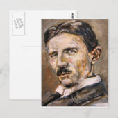 Nikola Tesla Briefkaart (Voorkant / Achterkant)