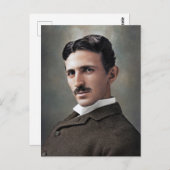 Nikola Tesla Briefkaart (Voorkant / Achterkant)