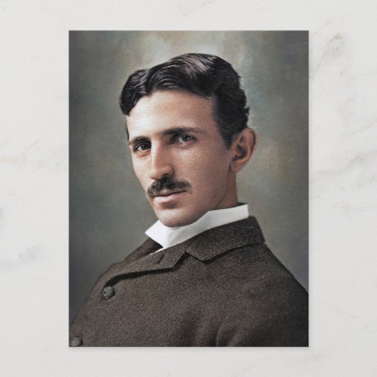 Nikola Tesla Briefkaart (Voorkant)