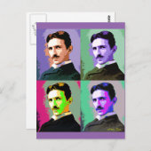 Nikola Tesla Briefkaart (Voorkant / Achterkant)
