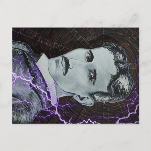 Nikola Tesla Briefkaart (Voorkant)