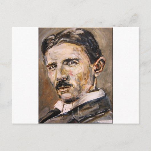 Nikola Tesla Briefkaart (Voorkant)