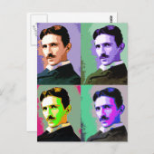 Nikola Tesla Briefkaart (Voorkant / Achterkant)