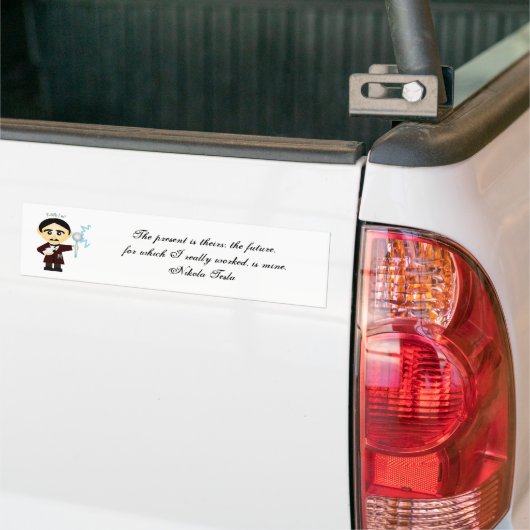 Nikola Tesla Bumpersticker (Op Truck)