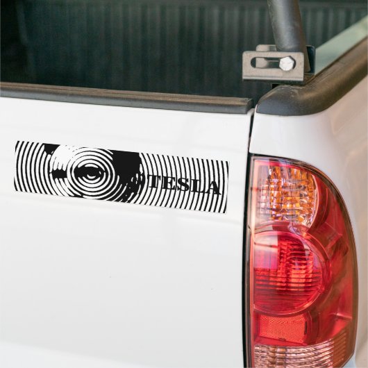 Nikola Tesla Bumpersticker (Op Truck)