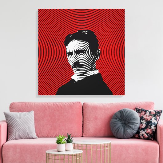 Nikola Tesla Canvas Afdruk (Insitu (Woonkamer))