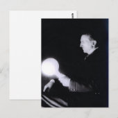 Nikola Tesla circa 1898. Briefkaart (Voorkant / Achterkant)