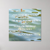 NIKOLA TESLA CITAA - ZELFDE FREQUENTIES - CANVAS AFDRUK (Voorkant)