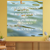 NIKOLA TESLA CITAA - ZELFDE FREQUENTIES - CANVAS AFDRUK (Insitu (Woonkamer))