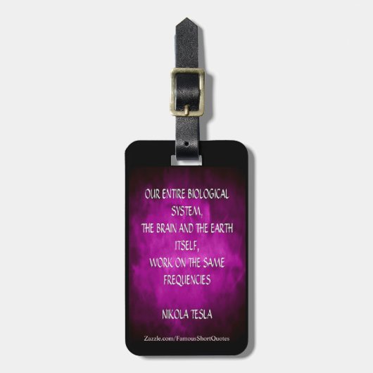 Nikola Tesla citaat - Dezelfde frequenties Bagagelabel (Voorkant verticaal)