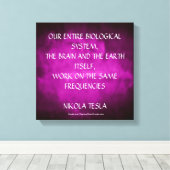 Nikola Tesla citaat - Dezelfde frequenties Canvas Afdruk (Insitu (Houten vloer))