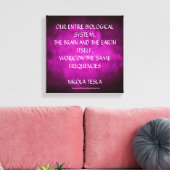 Nikola Tesla citaat - Dezelfde frequenties Canvas Afdruk (Insitu (Woonkamer))