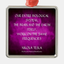Nikola Tesla citaat - Dezelfde frequenties Metalen Ornament