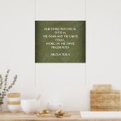 NIKOLA TESLA CITAT - ZELFDE FREQUENTIES - POSTER (Keuken)