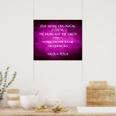 NIKOLA TESLA CITAT - ZELFDE FREQUENTIES - POSTER (Keuken)