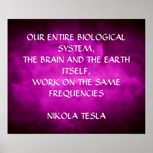 NIKOLA TESLA CITAT - ZELFDE FREQUENTIES - POSTER (Voorkant)