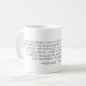 Nikola Tesla citoted Wisdom Coffee Mugs Koffiemok (Voorkant links)