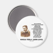 Nikola Tesla Clear Thinkers Sane denkt duidelijk n Magneet (Voorkant / Achterkant)