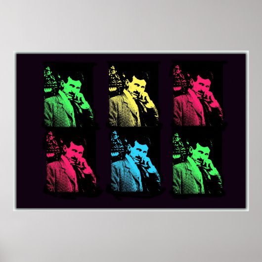Nikola Tesla Collage Poster (Voorkant)