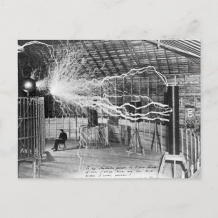 Nikola Tesla, Colorado Springs, 1899 Briefkaart