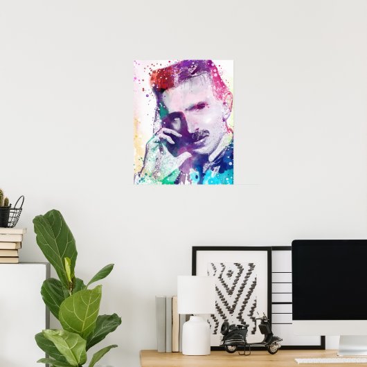 Nikola Tesla - Creative Genius Poster (Thuiskantoor)
